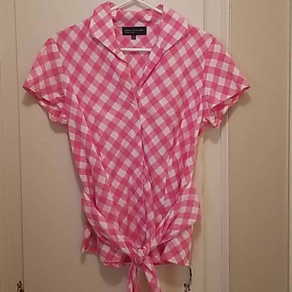 Jones of New York Gingham Top